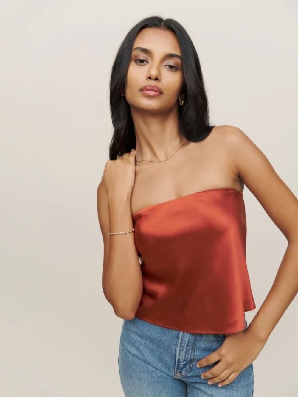 Reformation Spritz Silk Top in M